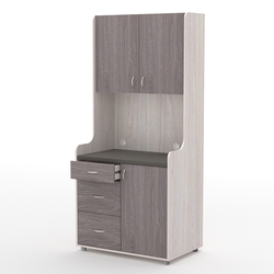 Офисная мини-кухня ЭЛЕГИЯ №4А, Ясень Анкор светлый + Ясень Анкор темный