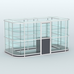 Павильон из профиля островной №4г, Антрацит