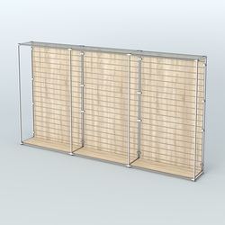 Торговая система ХРОМ (задняя стенка - Экономпанель) №3, Дуб Сонома