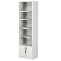 Стеллаж из ДСП с 4-мя полками 400x600 мм серии LEVEL-4 №7 (З/C - ДВП), Белый