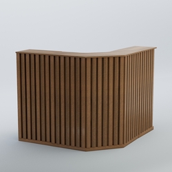 Ресепшен Г-образный серии ПРИЛИВ №4, Орех