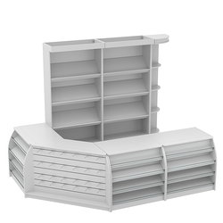 Комплект кассовой зоны для магазина выпечки средний №2, Серый