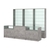 Комплект витрин с регулировочными полками NE-6 №12-1 и прилавков ЭК-2 Бетон Чикаго светло-серый F186 ST9