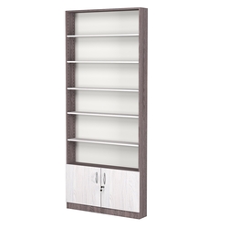 Стеллаж из ДСП с 5-ю полками 150x900 мм серии LEVEL-5 №9 (З/C - ДВП), Ясень Анкор темный + Ясень Анкор светлый