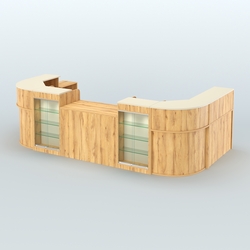 Пристенный павильон Чай и Кофе с собой №4, Дуб Золотистый и Крем Вайс