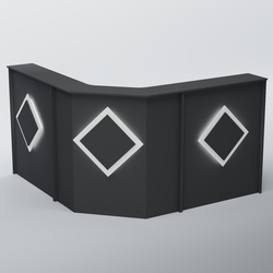 Ресепшен Г-образный РОМБ №3, Антрацит