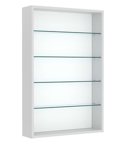 Витрина настенная №2-1Г открытая с четырьмя полками, Серый