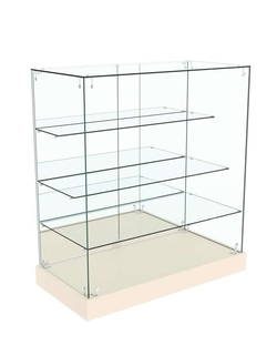 Прилавок ОТРАЖЕНИЕ с тремя стеклянными полками №3, Крем Вайс