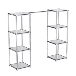 Вешало для одежды низкое с квадратными столбиками Мега №3-3, Ясень Анкор светлый