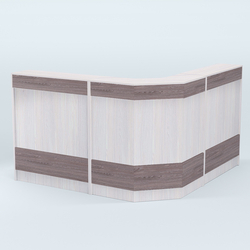 Ресепшен серии ПРАЙМ №5Б угловой, Ясень Анкор светлый + Ясень Анкор темный