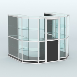 Павильон из профиля пристенный №3г ( 4,32 кв. м), Черный