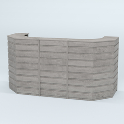 Ресепшен серии ПРАЙМ №6А со скошенными углами, Бетон Чикаго светло-серый F186 ST9