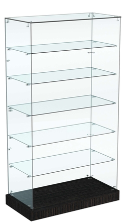 Витрина Хит продаж №506 (открытая, задняя стенка - стекло), Дуб Венге