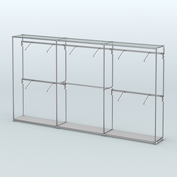 Торговая система ХРОМ без ДСП 3600 мм с поручнями №9, Серый