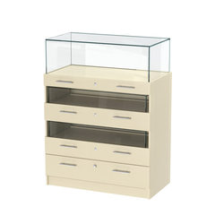 Прилавок ювелирный "Диаманд" №3-1000 пристенный, Крем Вайс