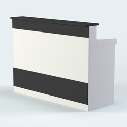 Стол - верстак широкий с ящиками №4, Черный и Белый