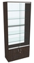 Витрина СЭСП-Z №1-400 (З/C - Стекло) со стеклянными полками и шторками Дуб Венге