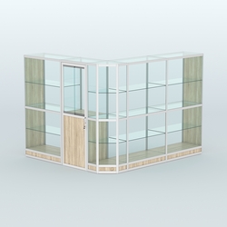 Павильон из профиля угловой №3г (5,5 кв.м), Дуб Сонома