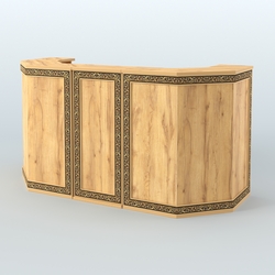 Ресепшен П-образный серии БАРОККО №6, Дуб Золотистый