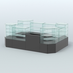 Павильон ИСТРА в центр зала №10 (открытый) (8, 32 кв.м), Черный