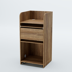 Стойка официанта "Бармен" №3 передвижная, Дуб Канзас коричневый