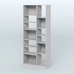 Стеллаж из ДСП серии ЛОФТ №9-2 с полками ДСП, Серый