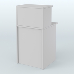 Ресепшен-Лайт прямоугольный с надставкой №12, Серый