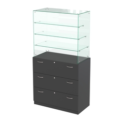 Выставочный прилавок с выдвижными ящиками Селена-3, Черный