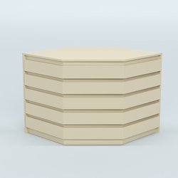 Стол-ресепшен серии ПРАЙМ №3А угловой, Крем Вайс