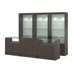 Комплект витрин ЭК-01 и прилавков ЭК-2, Дуб Венге