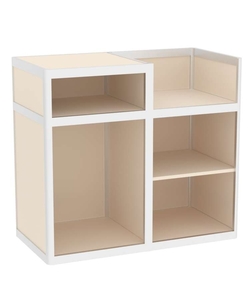 Прилавок под кассу из профиля №1 (открытый), Крем Вайс