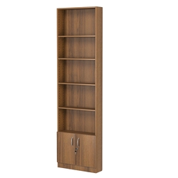 Стеллаж из ДСП с 4-мя полками 150x600 мм серии LEVEL-4 №2 (З/C - ДВП), Орех