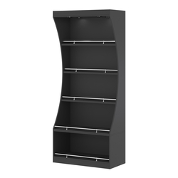 Стеллаж Гарант №1-1-900-О с ограничителями, Черный