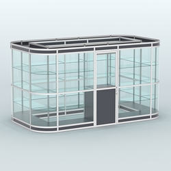 Павильон из профиля островной №4в, Антрацит