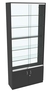 Витрина СЭСП-Z №1-300 (З/C - Стекло) со стеклянными полками и шторками Черный