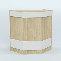 Ресепшен серии ПРАЙМ №3Б угловой, Дуб Сонома + Белый