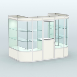 Павильон из профиля пристенный №4а (4,05 кв. м), Белый