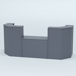 Ресепшен серии ПРАЙМ №7 со столом выдачи, Темно-Серый