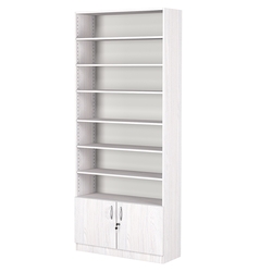 Стеллаж из ДСП с 6-ю полками 300x900 мм серии LEVEL-6 №12 (З/C - ДВП), Ясень Анкор светлый