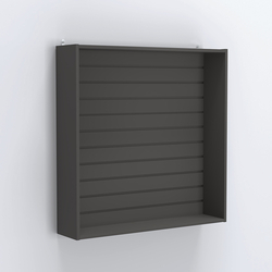 Витрина настенная №204-1В открытая с экономпанелью, Черный