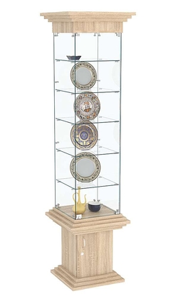 Витрина стаканчик с пятью полками КОЛОСС №502, Дуб сонома