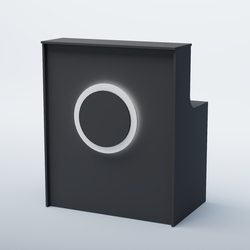 Ресепшен прямоугольный КРУГ №1, Антрацит