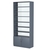 Стеллаж из ДСП с 6-ю полками 350x900 мм серии LEVEL-6 №13-1 (З/C - СТЕКЛО) Темно-Серый