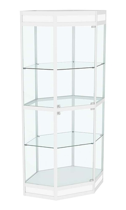 Витрина из профиля шестигранная угловая №3, Белый