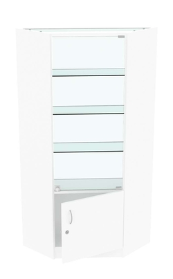 Торговый угловой прилавок СЭСП №11 (закрытый - с дверцами), Белый