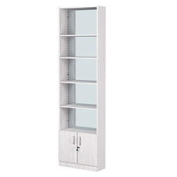 Стеллаж из ДСП с 4-мя полками 200x600 мм серии LEVEL-4 №3-2 (З/C - ЗЕРКАЛО), Ясень Анкор светлый