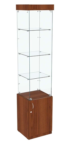 Высокая витрина ИСТРА №702 (задняя стенка - стекло), Орех