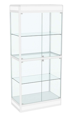 Витрина из профиля №3 (метровая) (задняя стенка - стекло), Белый