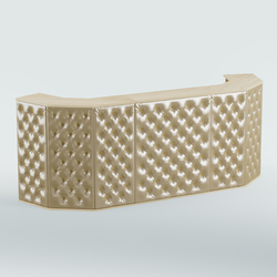 Ресепшен БАРОН №6 (карета золото), Дуб сонома + Экокожа золотистая