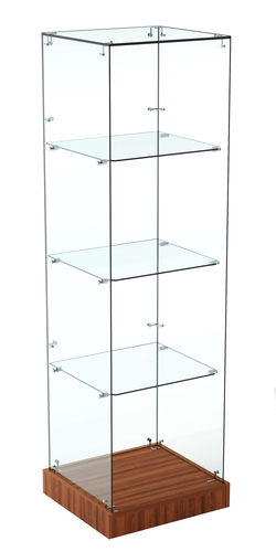 Витрина Хит продаж №2 (открытая, задняя стенка - стекло), Орех